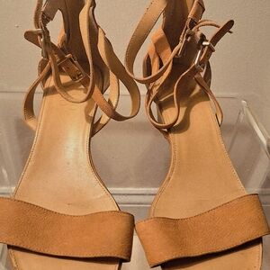 Franco Sarto Brown Strappy Wedges